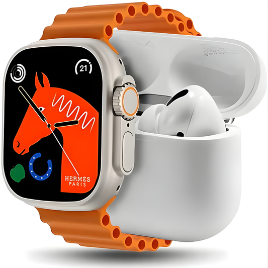 Smartwatch Ultra & Free AirPods Combo With 7 Straps